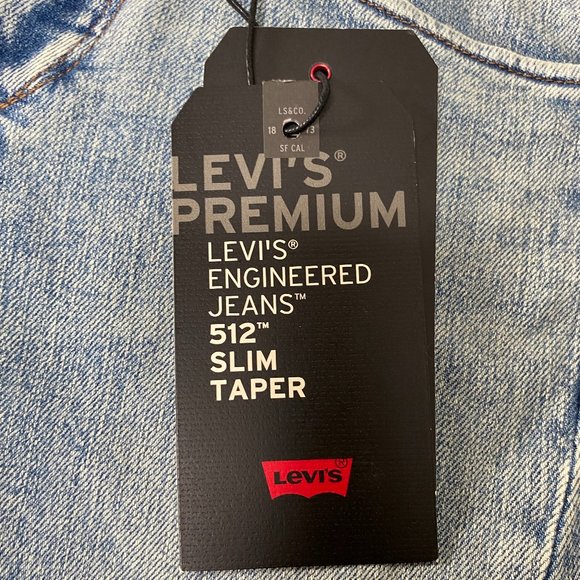 Levi's Engineered Jeans 512 Slim Taper Men's 28 x 30 Stretch Red Patch LEJ NWT - Picture 3 of 16